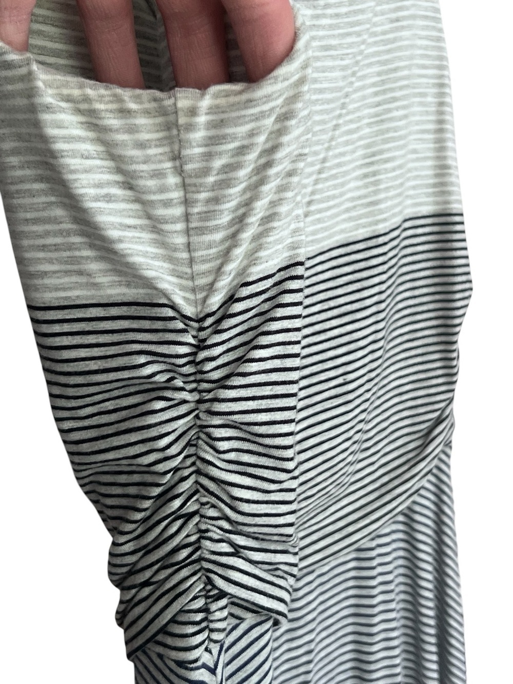 Athleta Santa Maria Sleeveless Dress Gray Striped Size Small - Picture 7 of 11